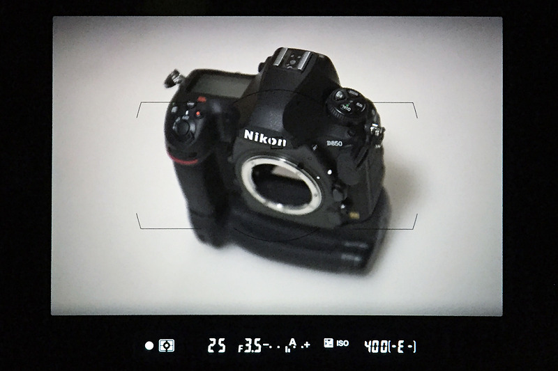 FXフォーマット使用時のファインダー