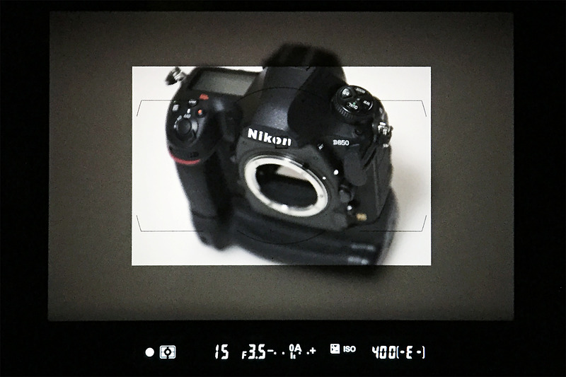 DXクロップ使用時のファインダー