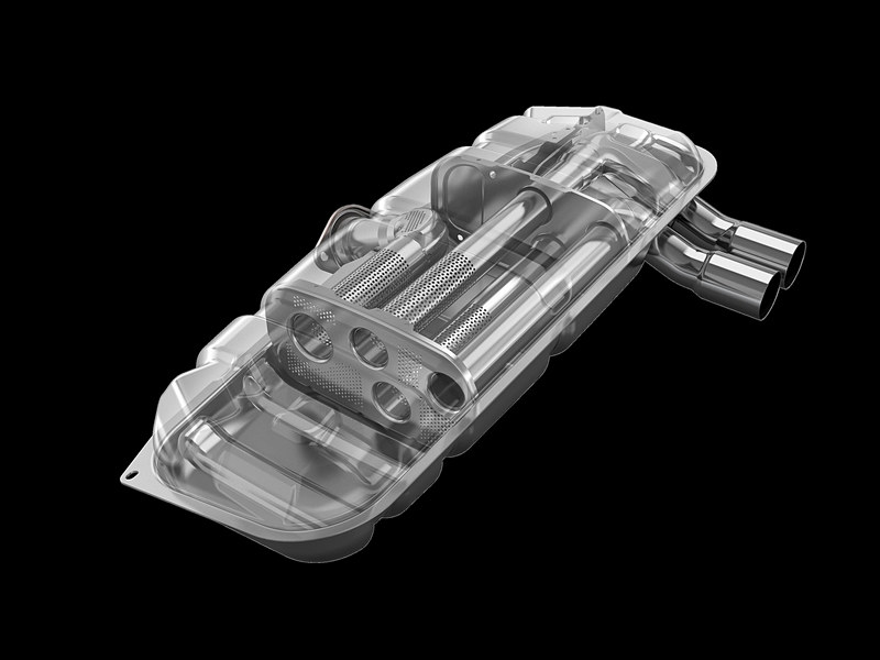 エキゾーストパイプのメインサイレンサー