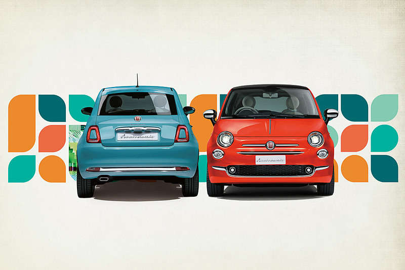 フィアット 500の限定車「500 アニベルサリオ」（236万5200円）