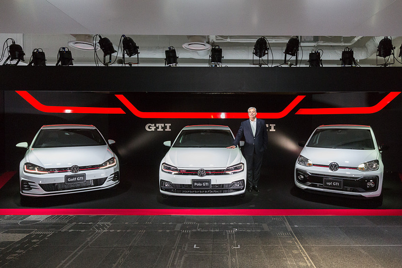 「up! GTI」「ポロ GTI」「ゴルフ GTI Dynamic」の発表会に出席したフォルクスワーゲン グループ ジャパン株式会社 代表取締役社長のティル・シェア氏