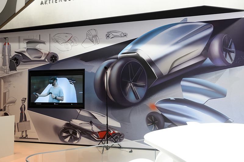 フォルクスワーゲンブースに展示されていたVRデザインによって作成されたクルマ