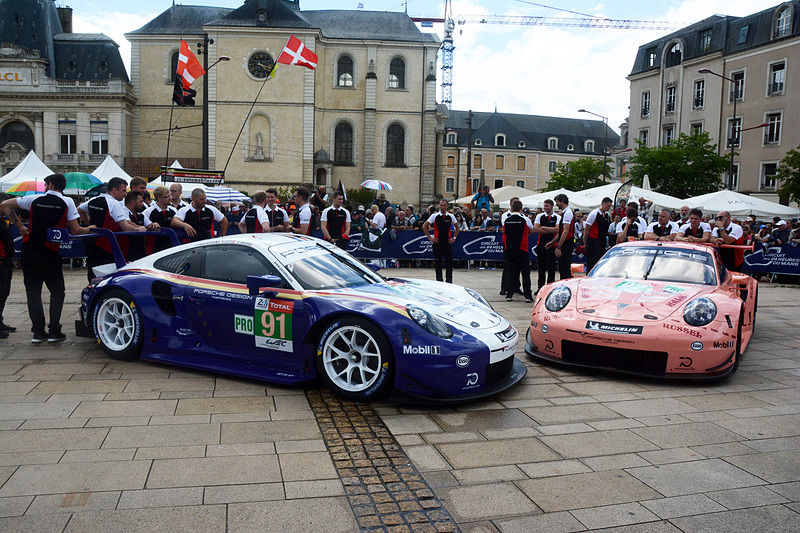 LMGTE-Proクラス 91号車と92号車のポルシェ 911 RSR（PORSCHE GT TEAM）