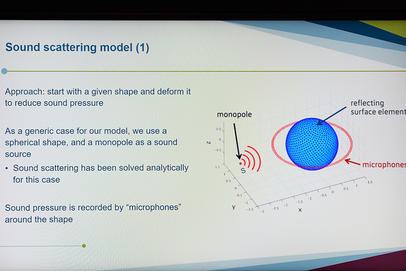 量子コンピュータによって、ノイズが小さくなる最適解を求めている