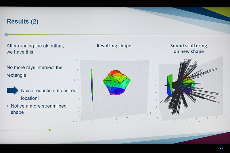 量子コンピュータによって、ノイズが小さくなる最適解を求めている