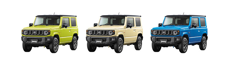 ブラックルーフを組み合わせた2トーンカラーを3色設定