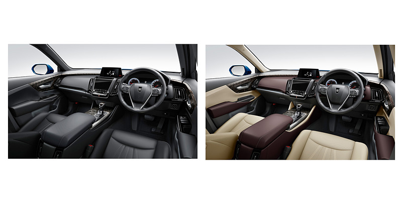 「G-Executive」「G-Executive Four」は本革シートを標準装備。内装色は標準の「ブラック」（左）と「ニュートラルベージュ」（右）の2色を設定