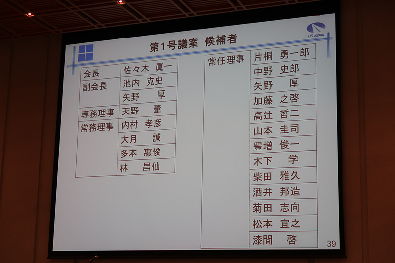 総会後に行なわれた第31回理事会では、会長、副会長、専務理事、常務理事、常任理事がそれぞれ再任