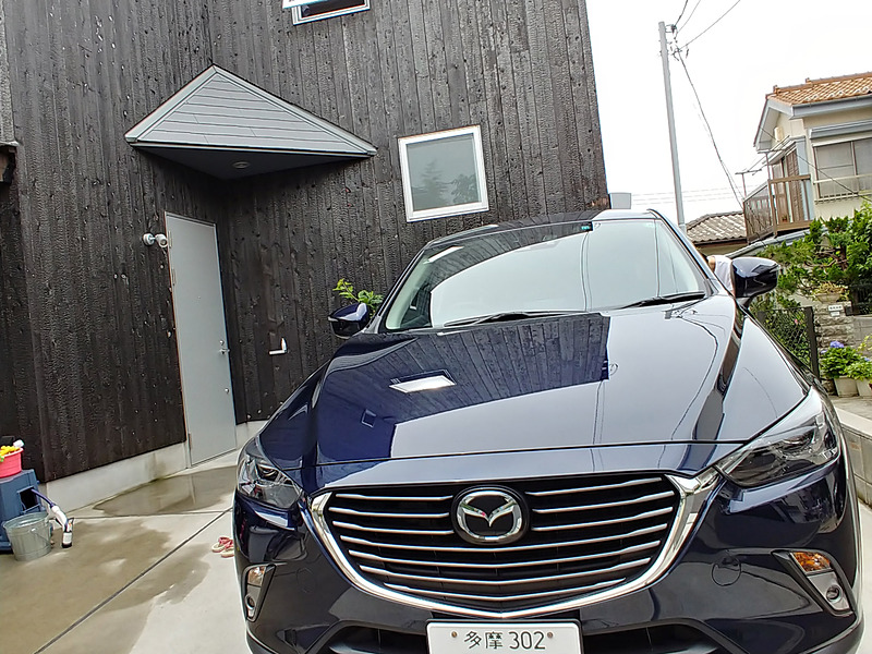 洗車完了。まるで新車の輝き（と思いたい）