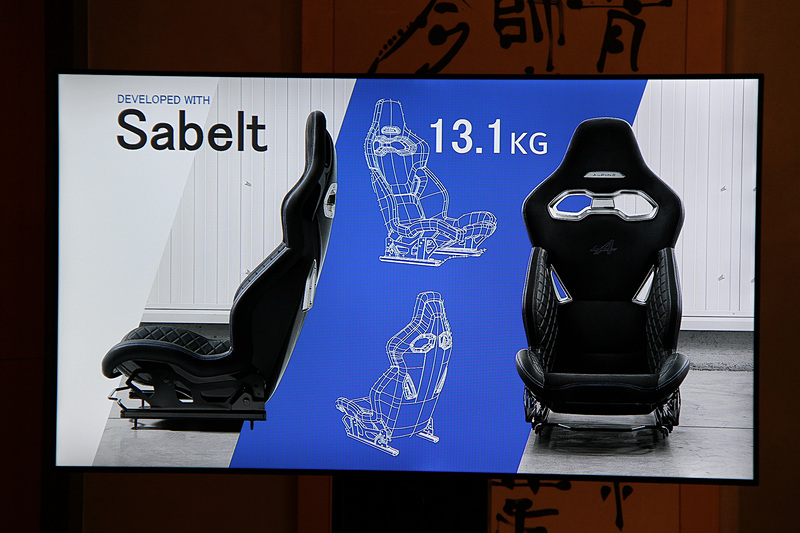 サベルト製スポーツシートは1脚あたり13.1kgという軽量のもの