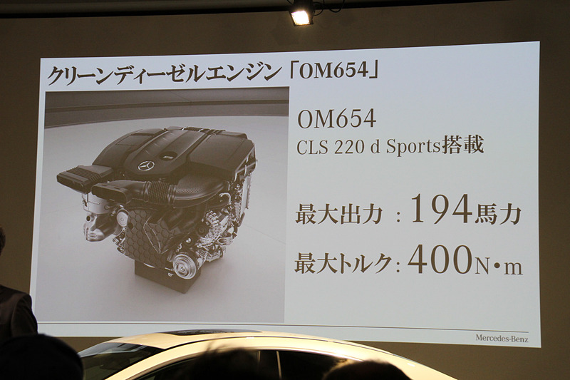 CLS 220 d スポーツが搭載するクリーンディーゼルエンジンのスペック
