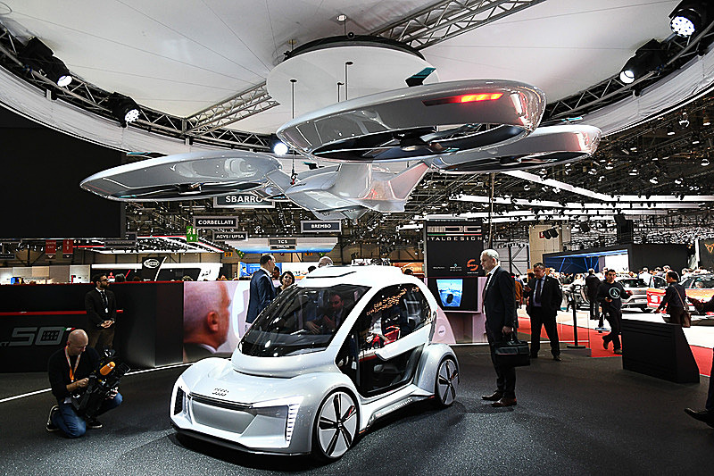 アウディ＆エアバス＆イタルデザインが3月に開催されたジュネーブモーターショーで発表した“空飛ぶクルマ”「Pop.Up Next」