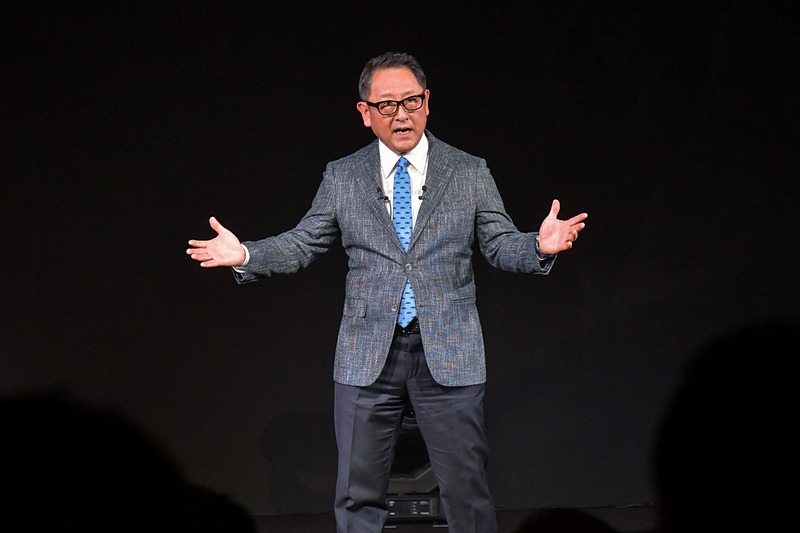 最後に登壇し、世界に向けて熱く語る豊田社長
