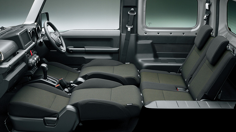 シートアレンジ例。車内長は最大1795mmで、長尺物の積載も可能