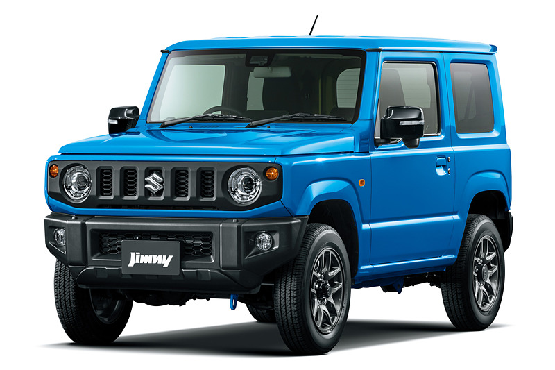 「ブリスクブルーメタリック」のジムニー