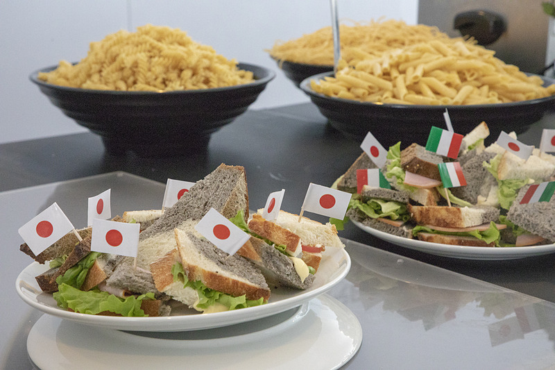 ホスピタリティではイタリアンのケータリングも用意されている