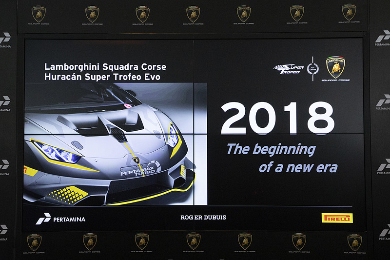 2018年からレース投入したウラカン スーパートロフェオ EVO。「新しいレーステクノロジーを取り入れたイノベーター」とフリン氏は表現した
