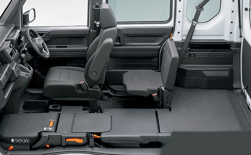 2名乗車時（助手席＆荷室フラットモード）