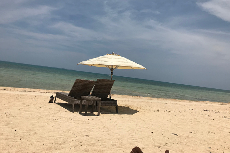 ビーチにはそれほど人が居らず、海を堪能