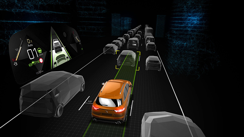 トラフィックジャムアシスト付きのアクティブクルーズコントロールとレーンポジショニングアシストを統合した「DS コネクテッドパイロット」を全車に標準装備