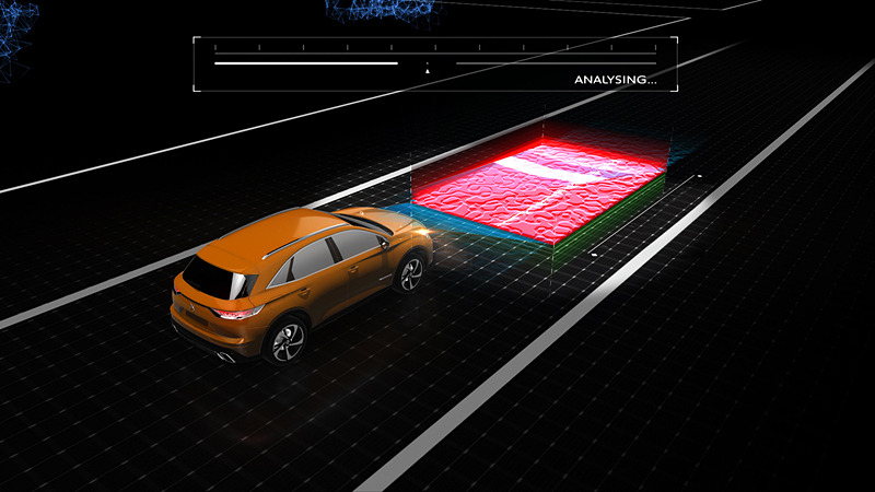 路面状況をセンシングしてサスペンションを制御する「DS アクティブスキャンサスペンション」