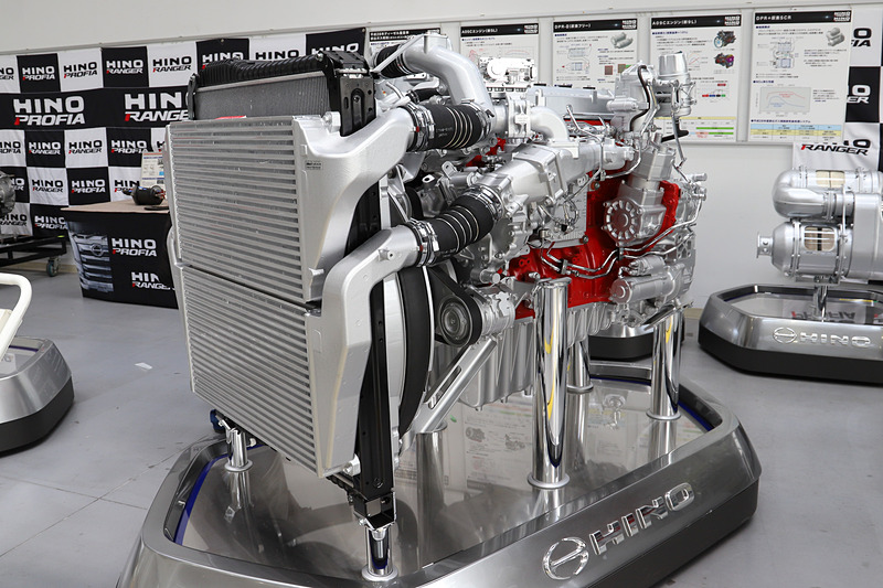 お客様テクニカルセンター内に展示されていたA09C型エンジンの模型