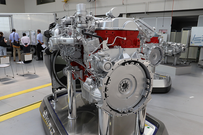 お客様テクニカルセンター内に展示されていたA09C型エンジンの模型