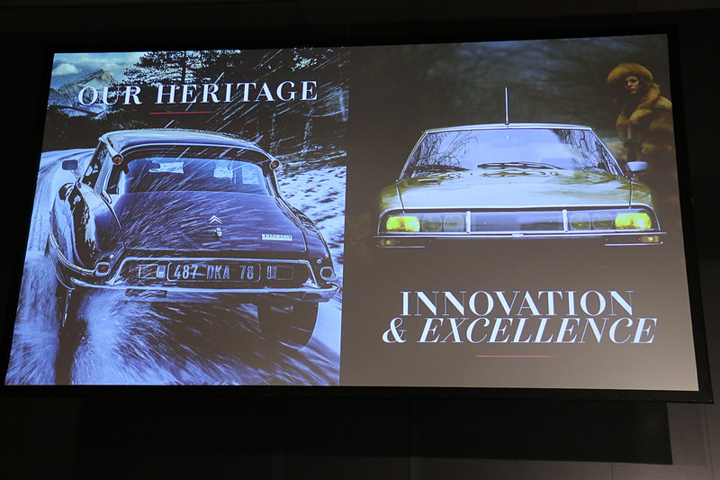 プレヴォ氏はDSブランドの3つを柱として「類い希なる製品」「パーソナライズしたサービス」「ショールームにおける忘れられない体験」があり、DS 7 クロスバックからスタートする「第2世代」のDSモデルでは「最初のDS」から継承するヘリテージを備えていると語った