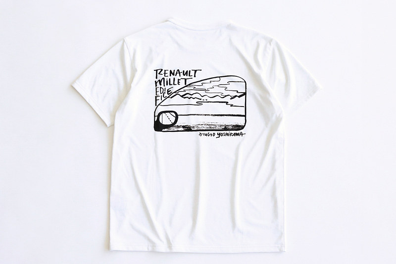 HUGO YOSHIKAWA グラフィック Tシャツ：5900円（税別）/サイズ：M、L/カラー：ホワイト/デザイン：3種類