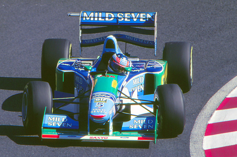 1994年、初チャンピオンを獲得したミハエル・シューマッハ