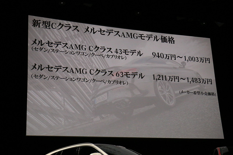 新型Cクラスの価格帯