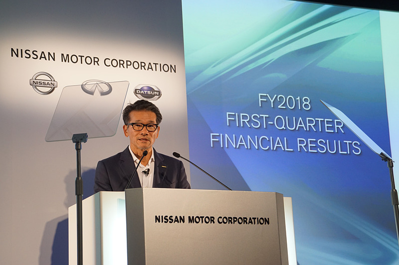 2018年度第1四半期（2018年4月～6月）決算説明会に出席した日産自動車株式会社 常務執行役員 田川丈二氏