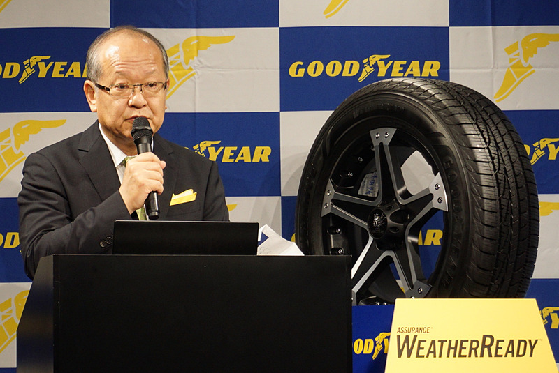 会見の冒頭でスピーチを行なった金原雄次郎代表取締役社長