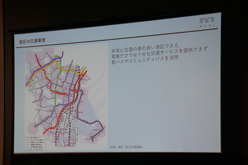 記者会見では実証実験はライドシェア事業に参入を目的としたものでなく、不動産価値向上に向けた取り組みとの位置付けを強調した