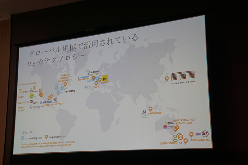 Viaの会社やサービスについて説明するスライド