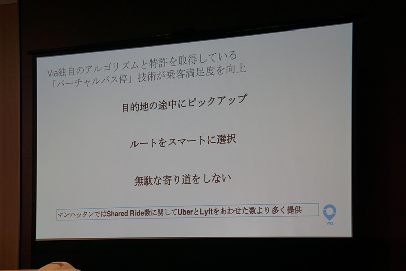 Viaの会社やサービスについて説明するスライド