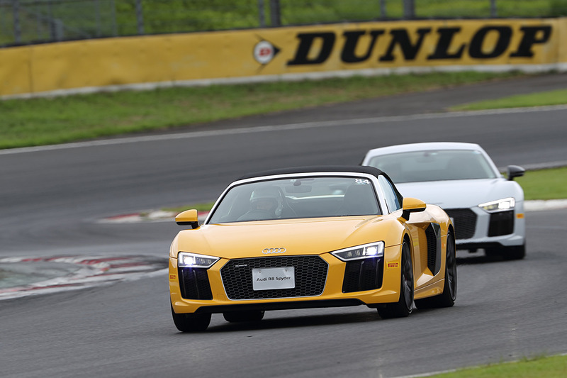 富士スピードウェイで行なわれたAudi Sportのラインアップ試乗会。R8、TT RS、RS 5、RS 3といった高性能モデルをフルコースで試乗できた