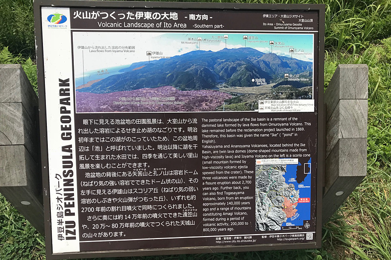 周遊道路にある案内看板