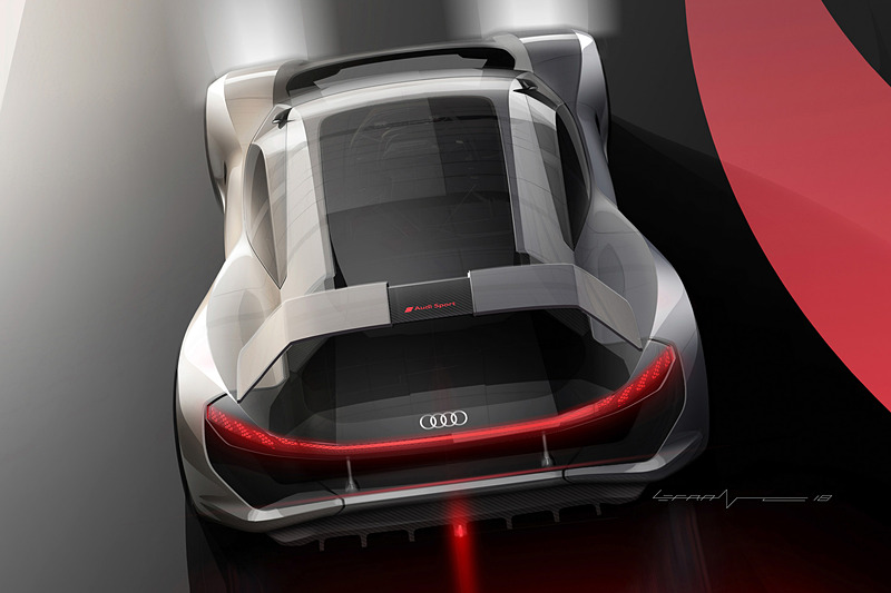 Audi PB18 e-tron コンセプトのスケッチ