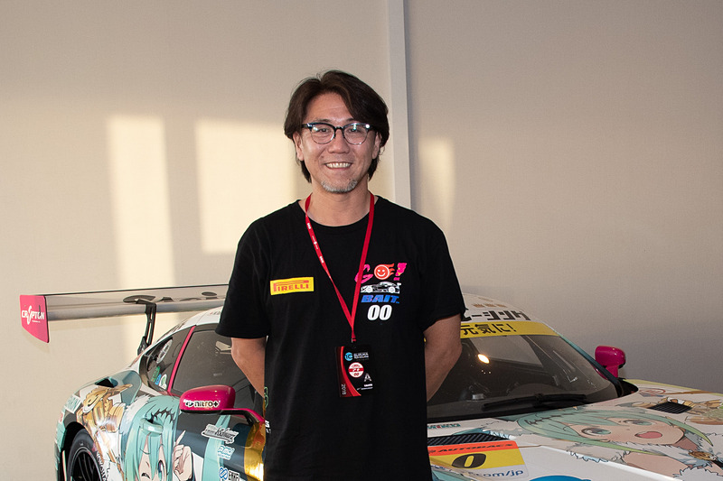 グッドスマイルレーシング エントラント代表 安藝貴範氏。グッドスマイルレーシングの母体となるグッドスマイルカンパニーの代表取締役社長でもある