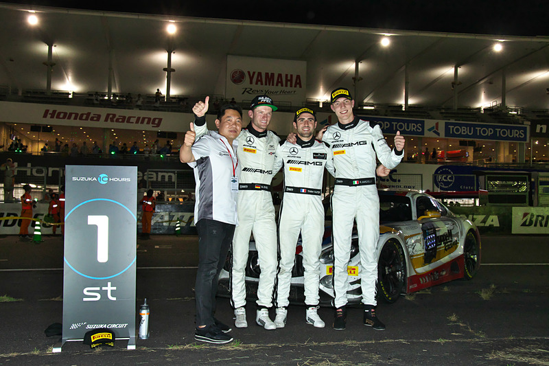 優勝した888号車 Mercedes-AMG Team GruppeM Racing（Mercedes-AMG GT3、ラファエル・マルチェッロ/マロ・エンゲル/トリスタン・ヴォーティエ組）