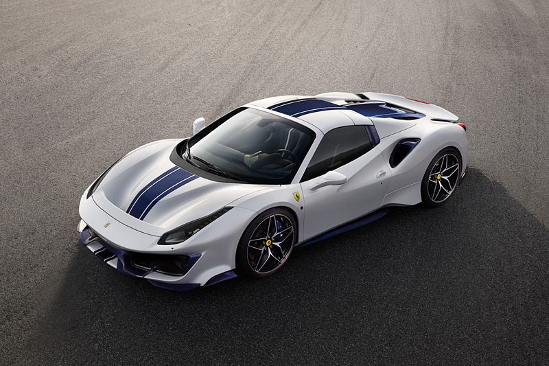 488 Pista スパイダーのボディサイズは4605×1975×1206mm（全長×全幅×全高）