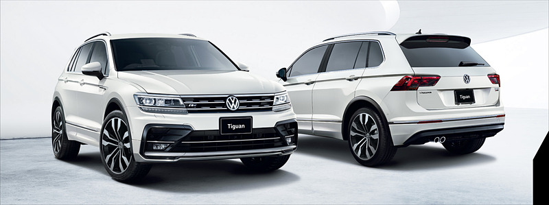 ティグアン TDI 4MOTIONは「Comfortline」（左）、「Highline」（中）、「R-Line」（右）の3グレード展開