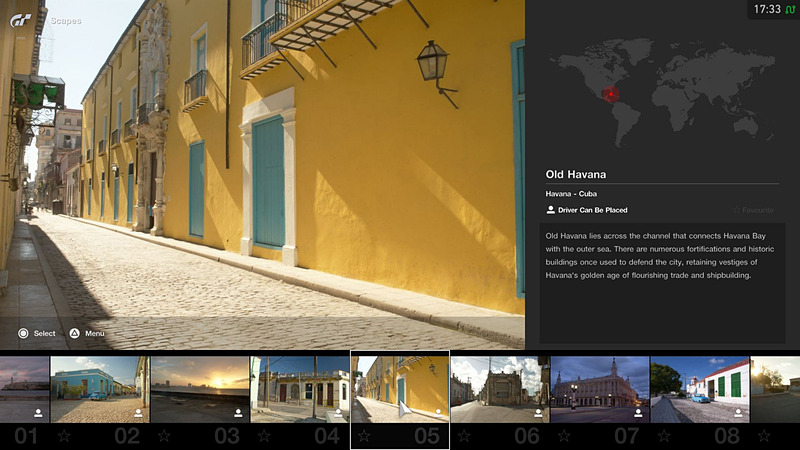 フォト撮影などが行なえる「スケープス」で、特集として「キューバ」を設定