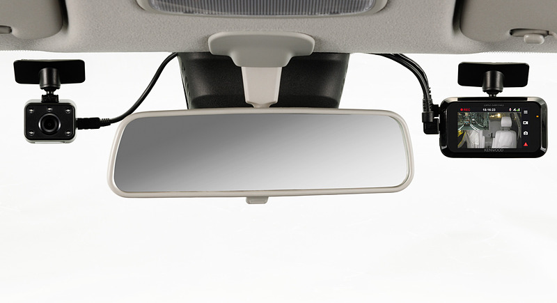 車内側から見たDRV-MP740の装着イメージ