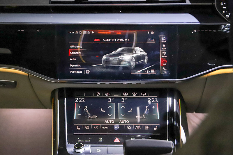 A8 L専用オプションの「コンフォートコンツアーシート」のインテリア