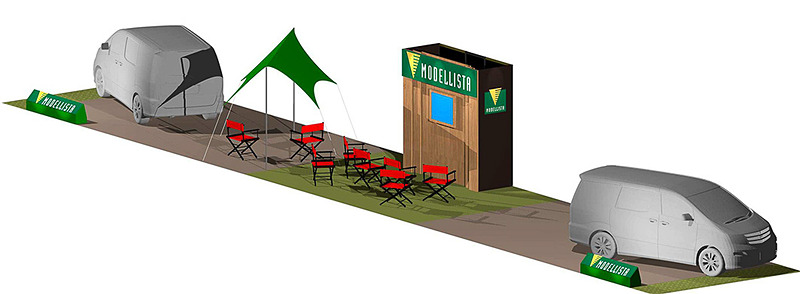 「カートラジャパン 2018」に出展するモデリスタブース（ホール10 小間番号：B001）のイメージ図