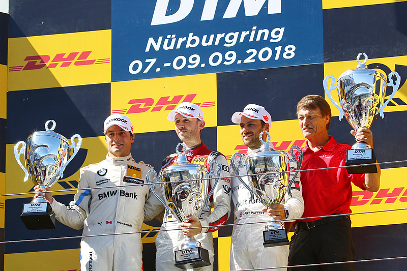 優勝したレネ・ラスト、2位ブルーノ・スペングラー、3位ガリー・パフェット