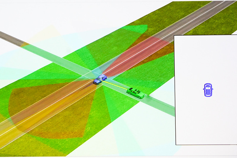 うまく交差点を通り抜けた