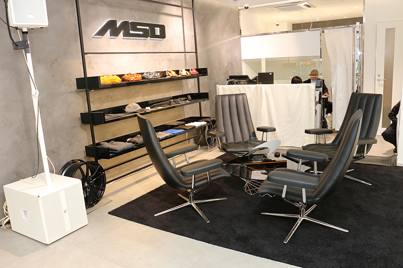 マクラーレンのビスポーク部門「MSO（マクラーレン・スペシャル・オペレーションズ）」のオプションパーツやアパレル製品なども展示